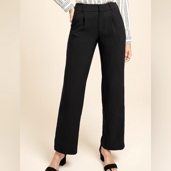 Maurices Black Wide Band Stretch Dress Pants Trousers Bootcut Flare Like New 7/8 - Picture 4 of 16